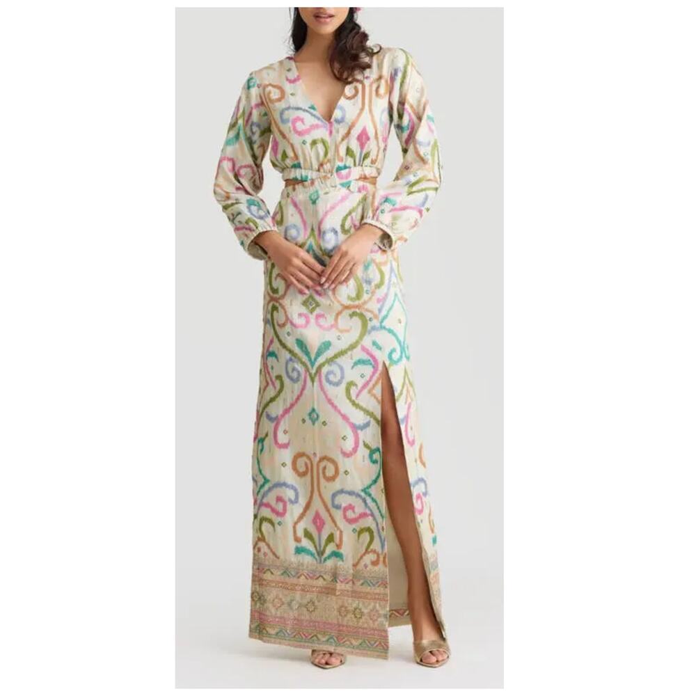 holiCHIC Blaire Embellished Long Sleeve Maxi Dress Size Small